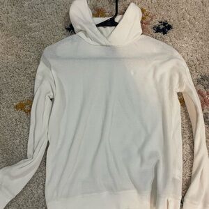polo white thin hoodie 
size large (12-14)
worn twice